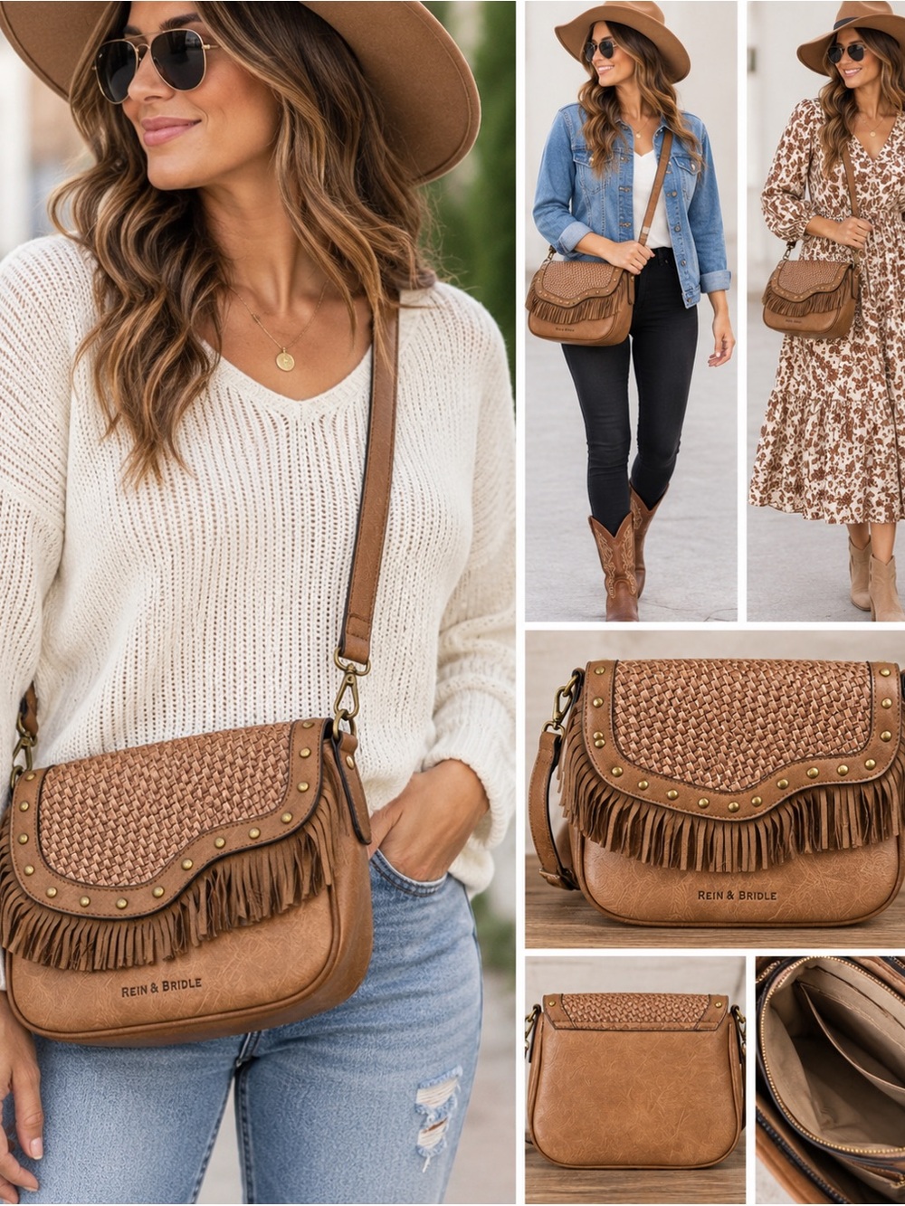 Like New Rein & Bridle Crossbody Bag.